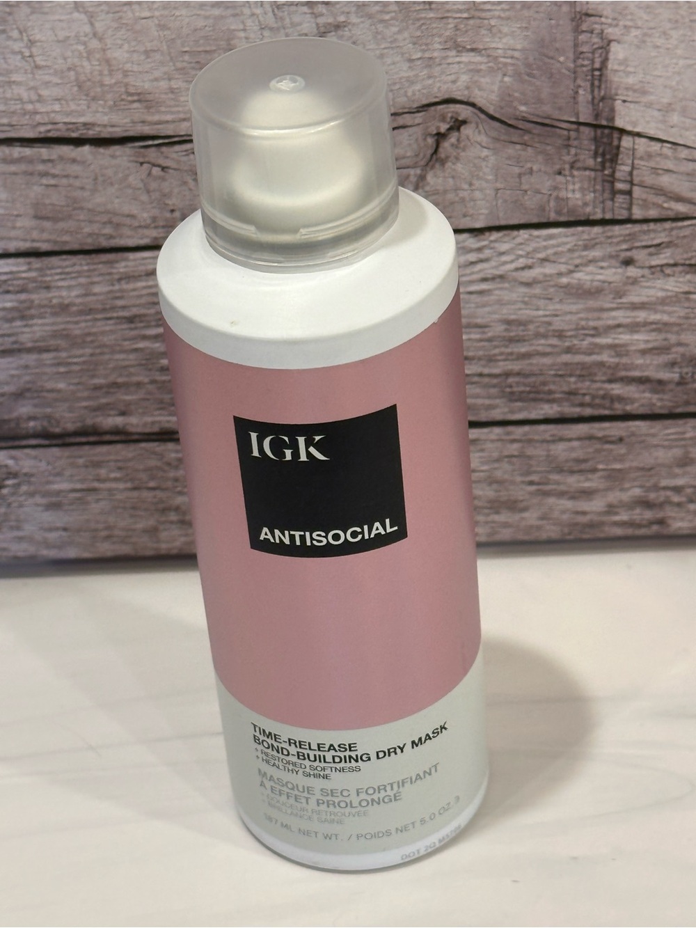 IGK Antisocial Overnight Bond Building Dry Hair Mask Leave In Treatment 5oz